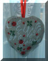 un coeur coccinelle pour Corine la coccinelle brodeuse pour son anniversaire