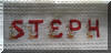 voici la serviette  brode pour Stph.  l'occasion de la rencontre du 24 juin 2005 entre titebrodeuses
